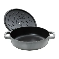 Sartén para saltear Staub Chistera de hierro fundido Ø24 cm, Gris grafito