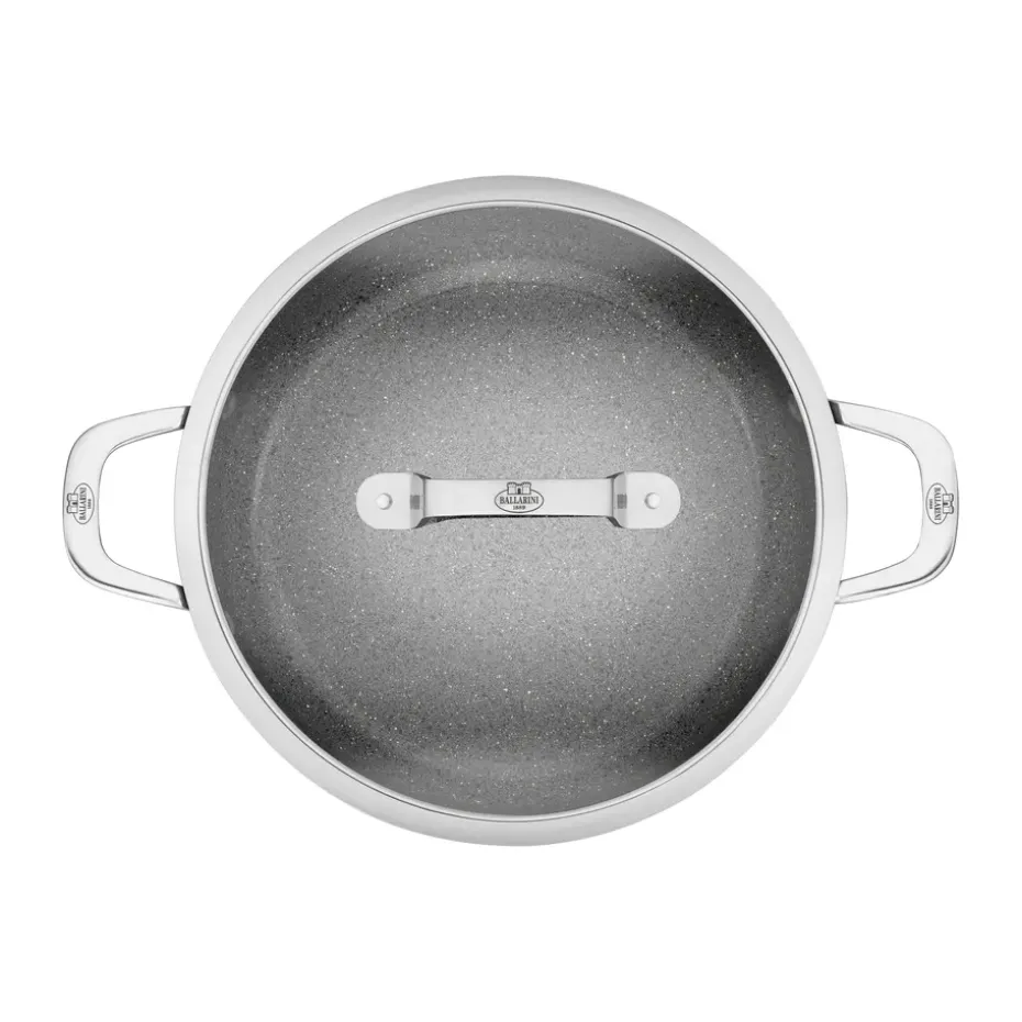Sartén para servir con tapa de vidrio Salina Ceramic Granit, 28 cm