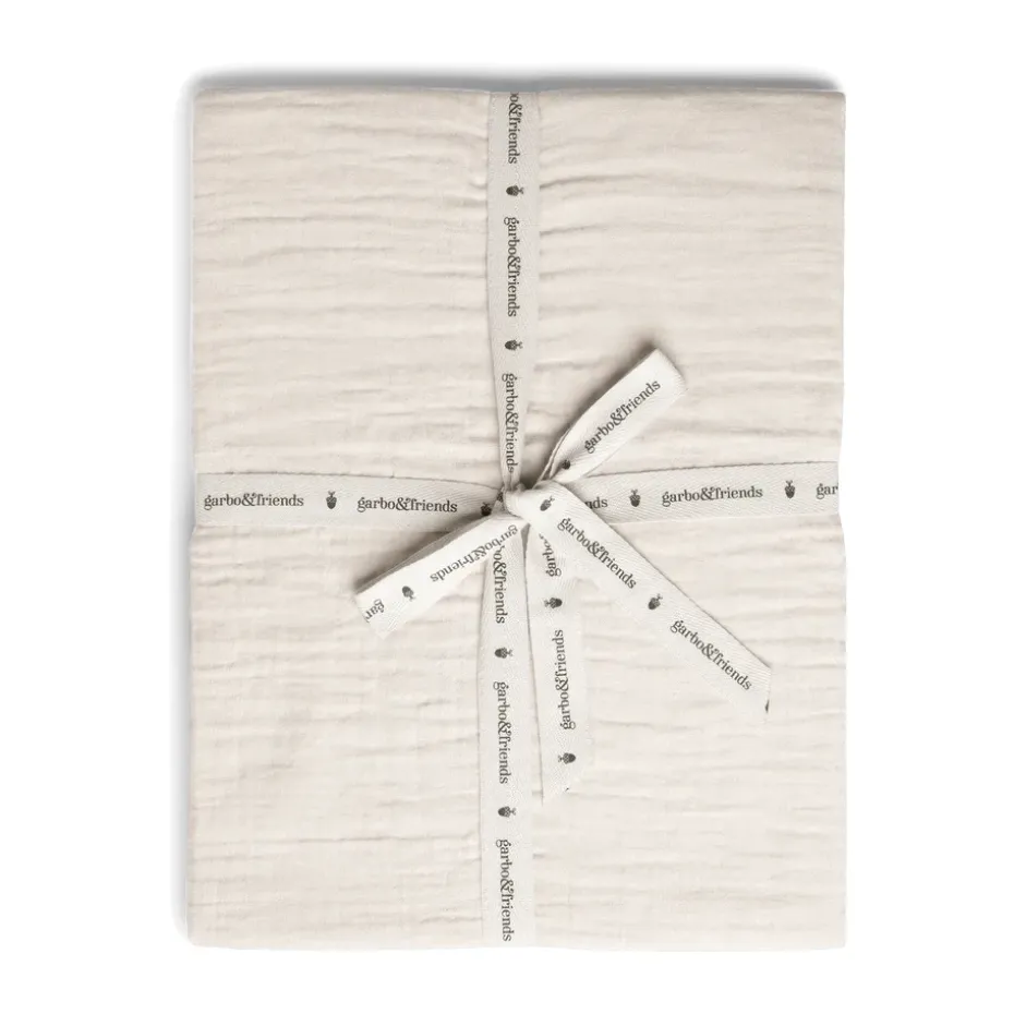 Sábana bajera Eggshell Muslin, 70x140x20 cm