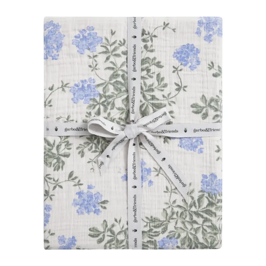 Sábana bajera Plumbago Muslin, 180x200x30 cm