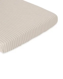 Sábana bajera Stripe Mauve, 60x120x20 cm