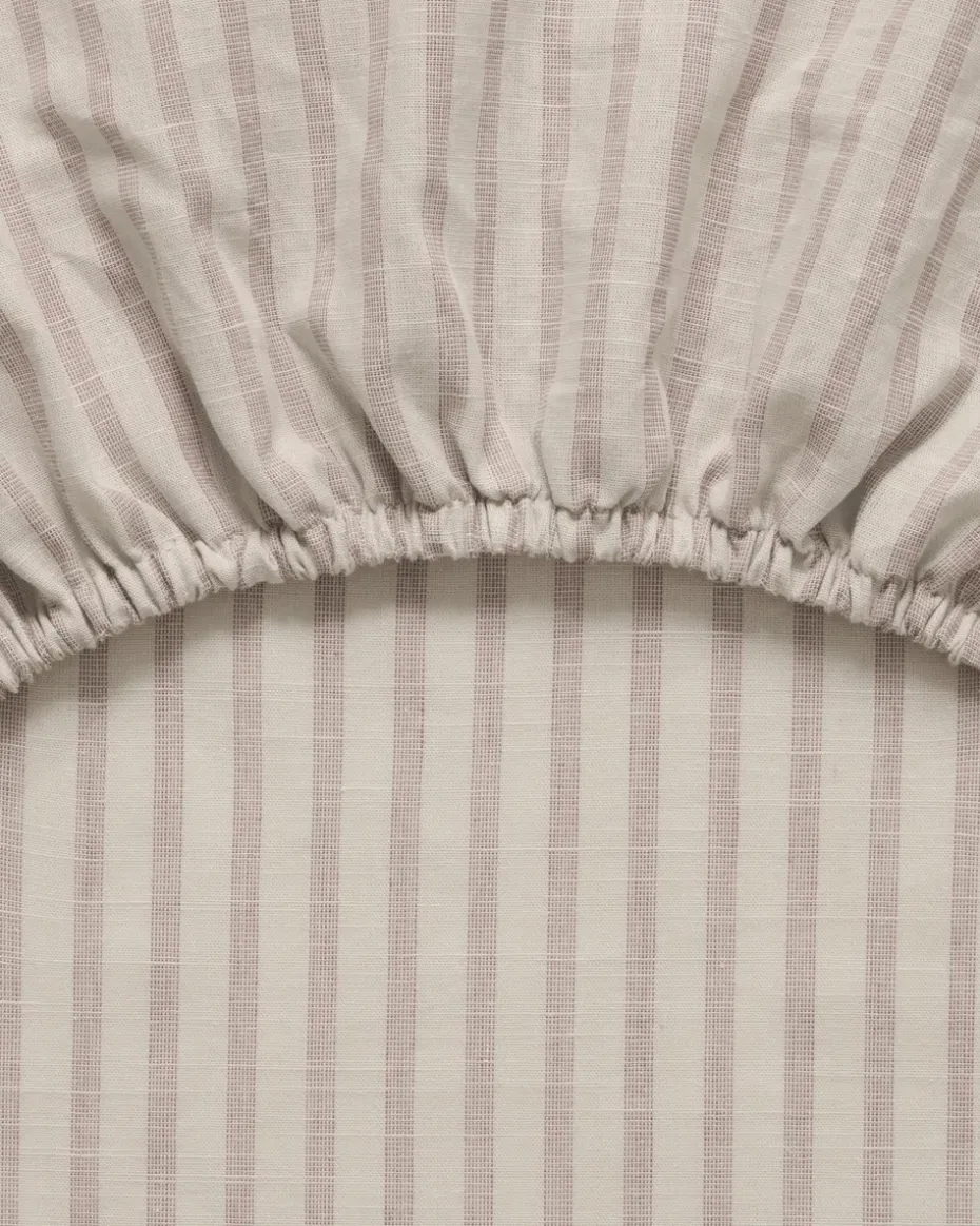 Sábana bajera Stripe Mauve, 140x200x30 cm