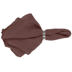 Servilleta de lino Gracie, berenjena