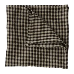 Servilleta de lino Vipa 45x45 cm, Arena negra