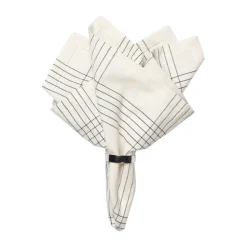 Servilleta de tela Alice 45x45 cm, Black-natural
