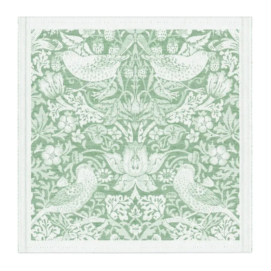 Servilleta de tela Strawberry Thief 35x35 cm, Verde