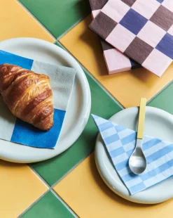 Servilleta Pattern Dinner Check 40x40 cm, set de 20, Grey-blue L