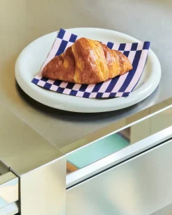Servilleta Pattern Dinner Stripe 40x40 cm, set de 20, Light pink-dark blue pillar