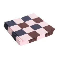 Servilleta Pattern Lunch Check 33x33 cm, set de 20, Light pink-bordeaux-black M