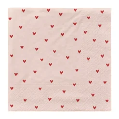 Servilletas Amor 33x33 cm, 20-pack, Soft pink-red