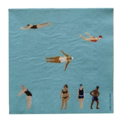 Servilletas de papel Swimmers 33x33 cm, 25-pack, Multi