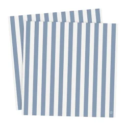 Servilletas Ernst a rayas 33x33 cm, 20-pack, Azul claro-blanco