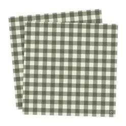 Servilletas Ernst cuadros 33x33 cm, 20-pack, Verde-gris claro