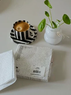 Servilletas Grain 33x33 cm 20 unidades, blanco-negro