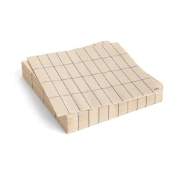 Servilletas Pattern Lunch 33x33 cm, 20-pack, Off white-blue grid
