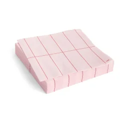 Servilletas Pattern Lunch 33x33 cm, 20-pack, Light pink-red grid