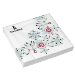 Servilletas Swedish Grace Winter, set de 20, blanco