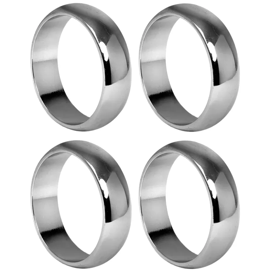 Servilletero Monaco Ø4 cm 4 unidades, Silver