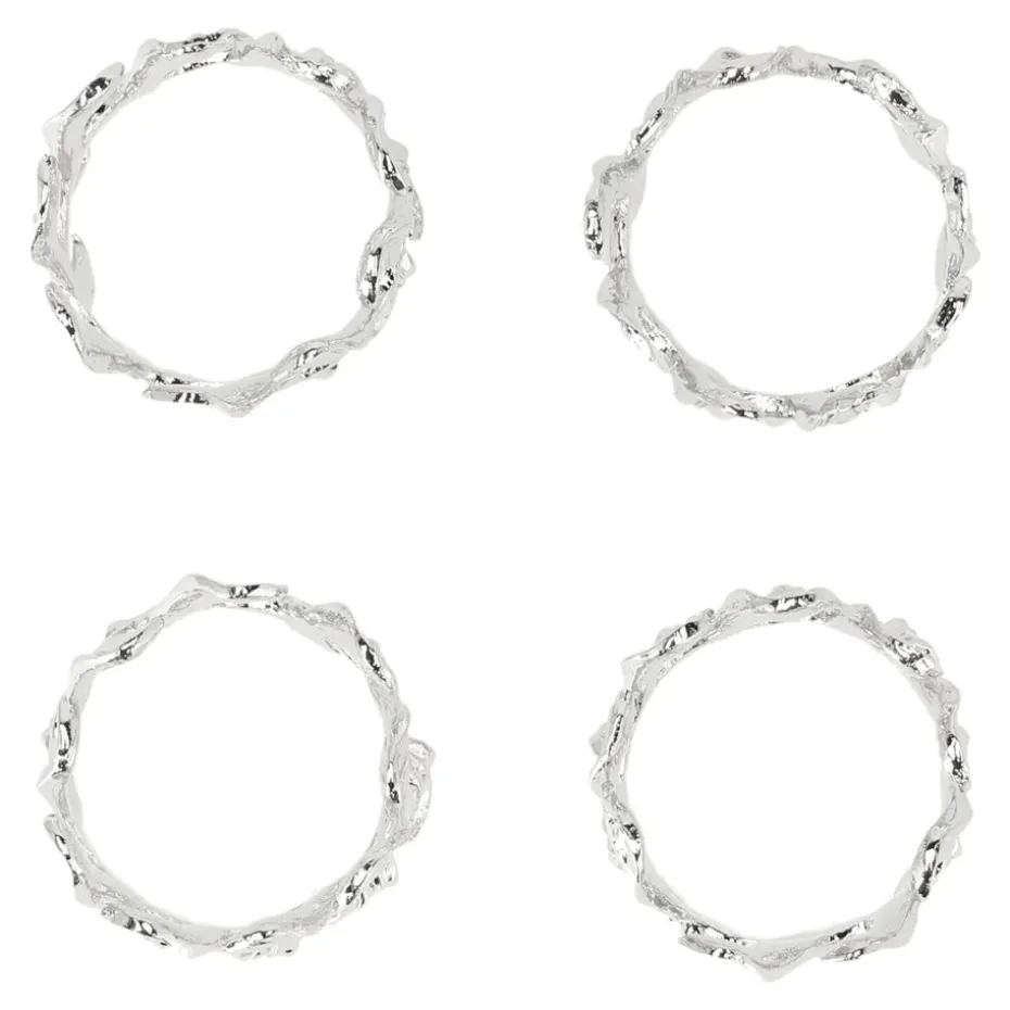 Servilletero Vine Ø4,7 cm 4-pack, Aleación de zinc