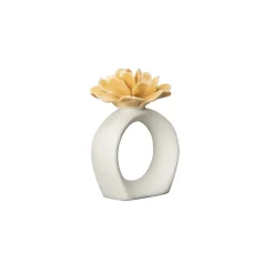 Servilletero Water Lily, White-mustard