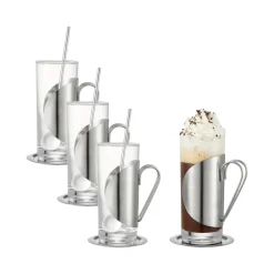 Set Darry irish coffee, vidrio-acero inoxidable