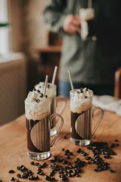 Set Darry irish coffee, vidrio-acero inoxidable