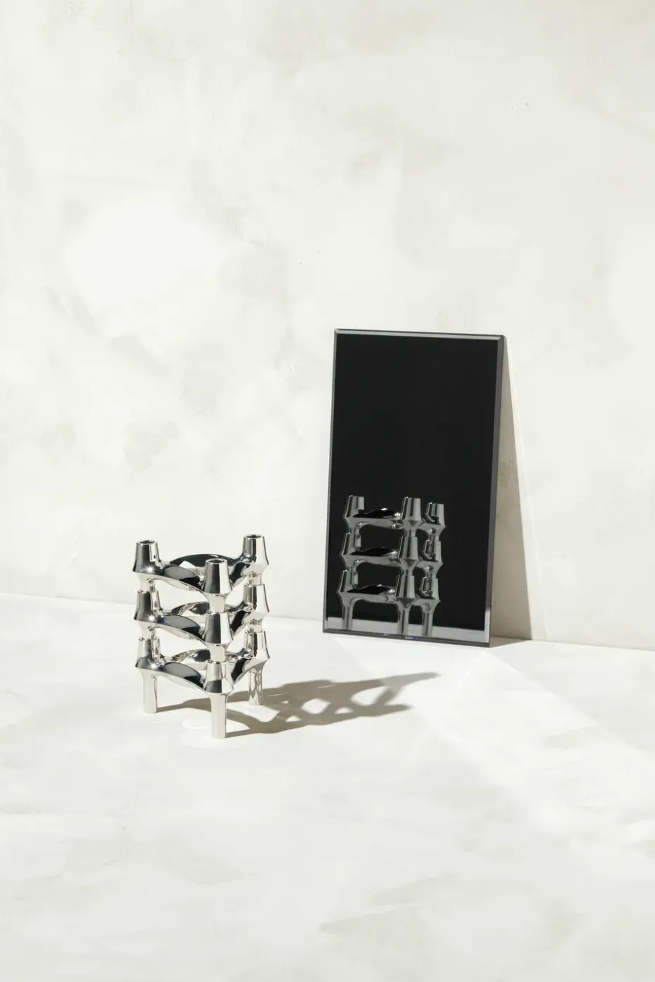 Set de 3 candelabros STOFF Nagel BMF, cromo