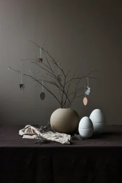 Set de 4 colgantes de pascuaEaster Deco pájaro, Cafe au lait
