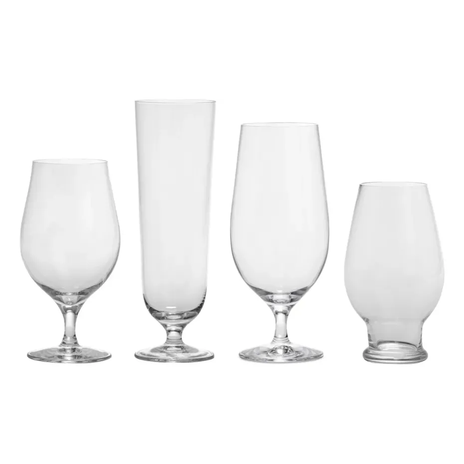 Set de 4 copas de cerveza Beer tasting kit, Transparente