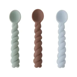 Set de 3 cucharas Mellow, Dusty Blue-taupe-pale mint