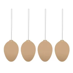 Set de 4 decoraciones de pascua Easter Deco huevo, Cafe au lait