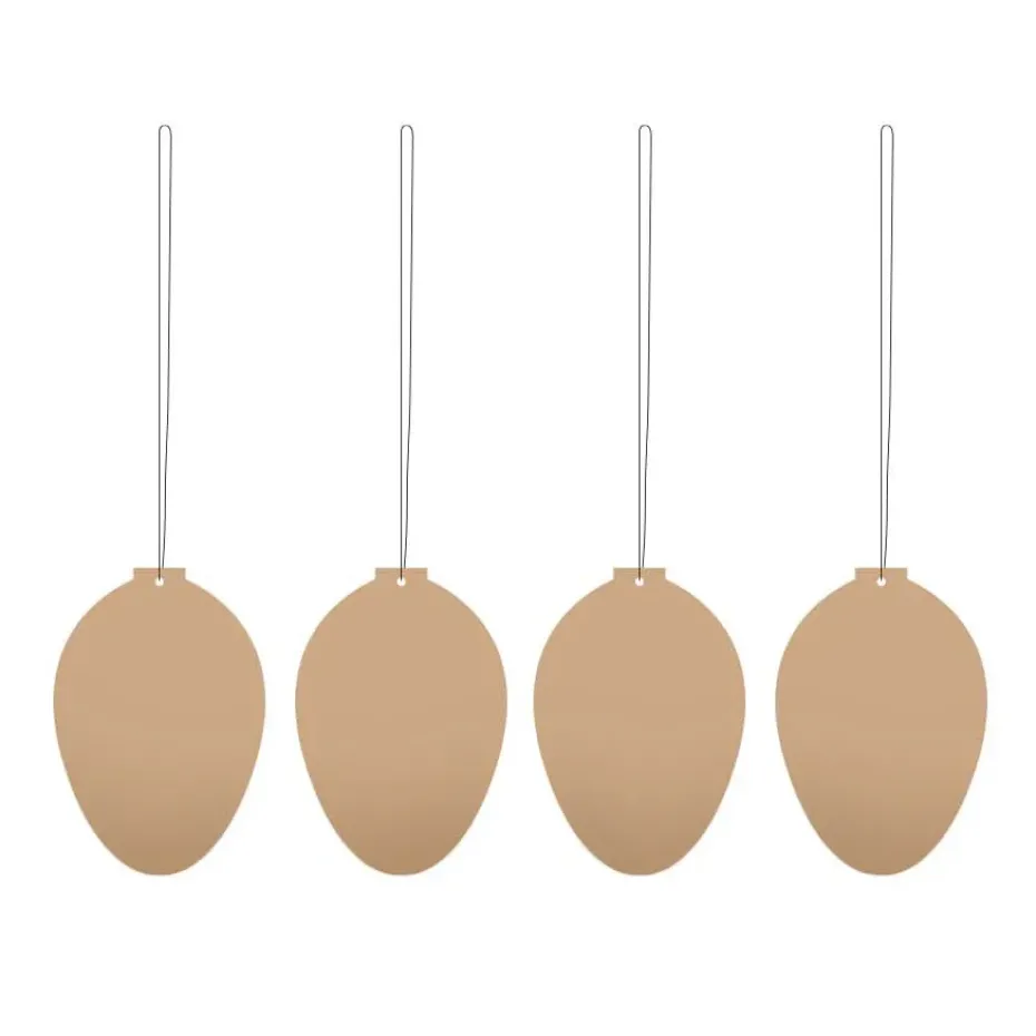 Set de 4 decoraciones de pascua Easter Deco huevo, Cafe au lait