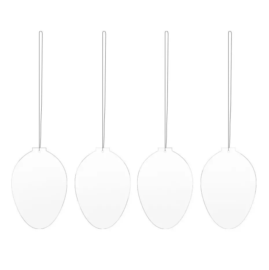 Set de 4 decoraciones de pascua Easter Deco huevo, White