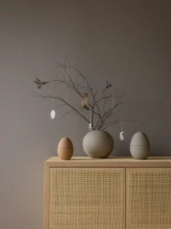 Set de 4 decoraciones de pascua Easter Deco huevo, White