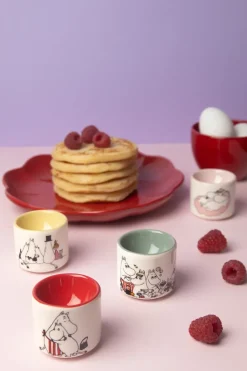 Set de 4 hueveras Moomin love, Blanco-multi