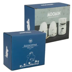 Set de 4 hueveras Mumin, blanco