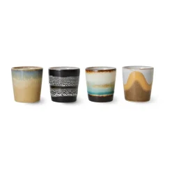 Set de 4 hueveras 70's, Granite