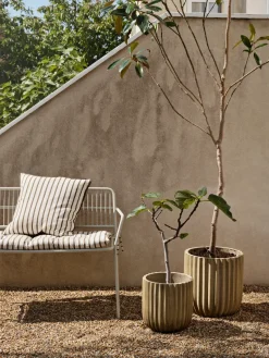 Set de 2 macetas Fiber, Antique beige