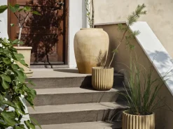 Set de 2 macetas Fiber, Antique beige