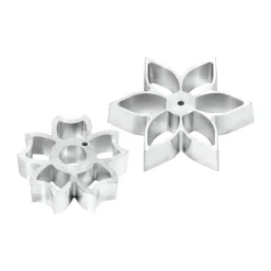 Set de 2 moldeadores de galletas Plate-it flower power, Acero