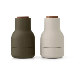 Set de 2 molinillos de especias Bottle Grinder Small, Hunting green-beige-nogal
