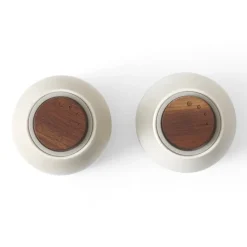 Set de 2 molinillos de especias Bottle Grinder cerámica, Sand (tapa de nogal)