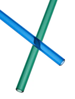 Set de 2 pajitas Sipsavor 200 mm, Azul-verde