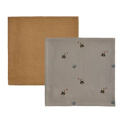 Set de 2 plaids infantiles Toucan, Clay-caramel