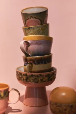 Set de 4 tazas de capuchino 70's, Vista