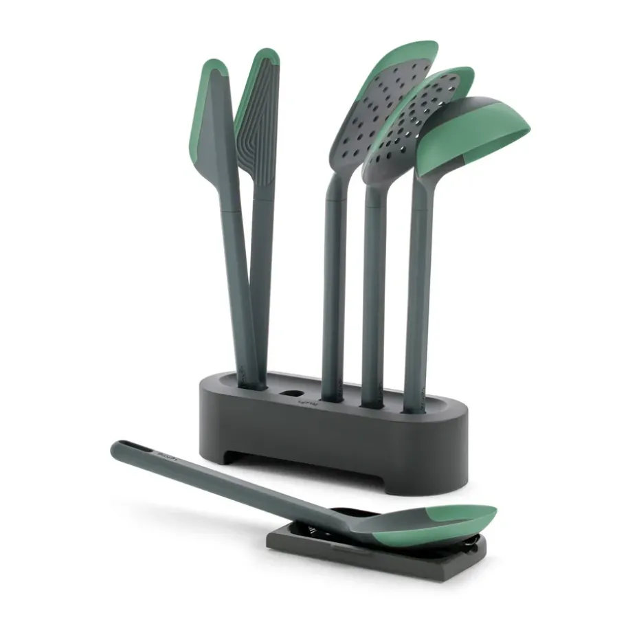 Set de 5 utensilios de cocina anti-rayaduras Lékué 5 piezas, Verde