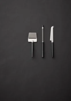 Set de 3 utensilios para quesos Emma, Black