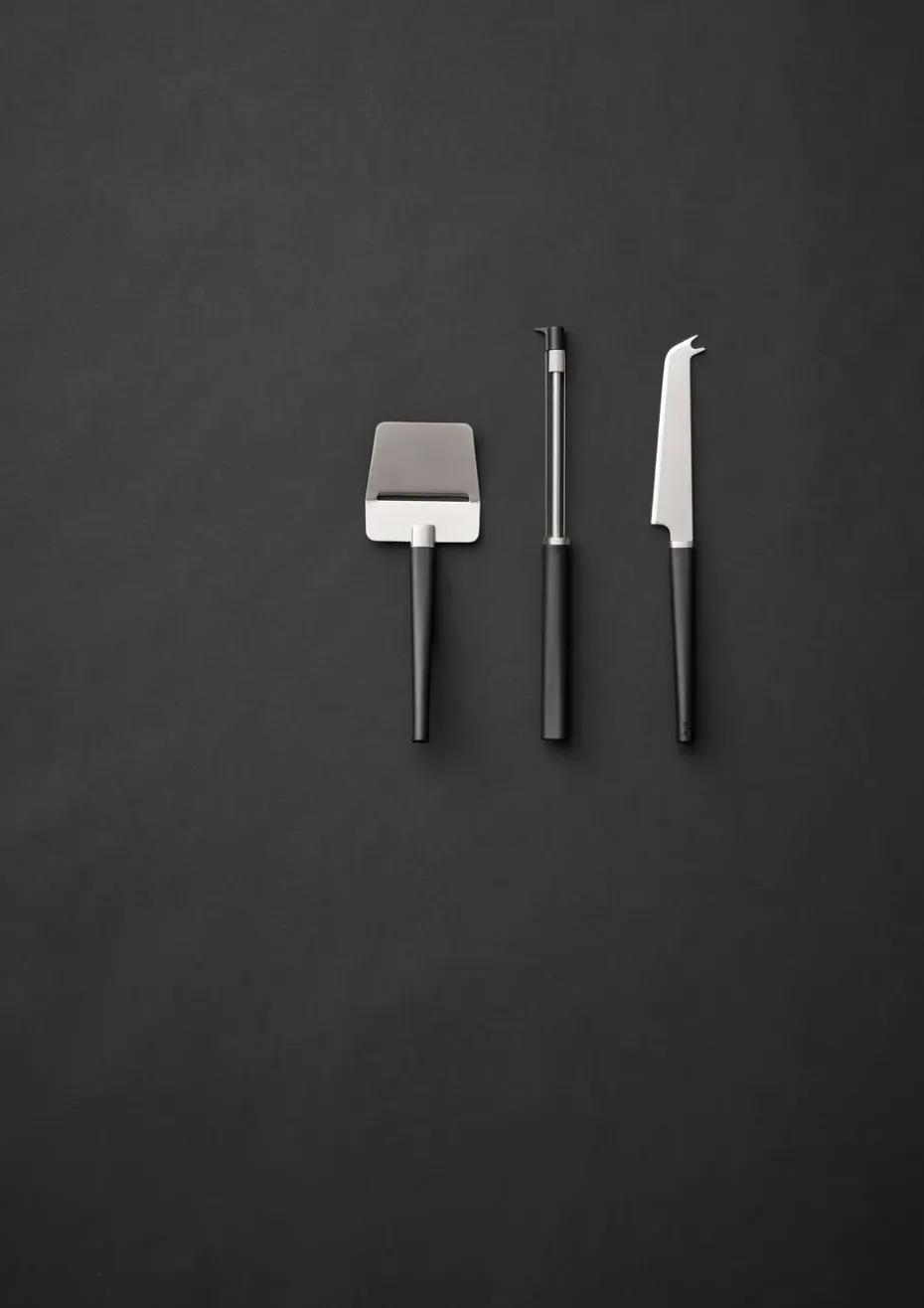 Set de 3 utensilios para quesos Emma, Black