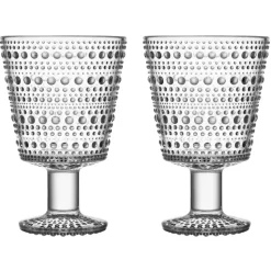 Set de 2 vasos con pie Kastehelmi 26 cl, claro