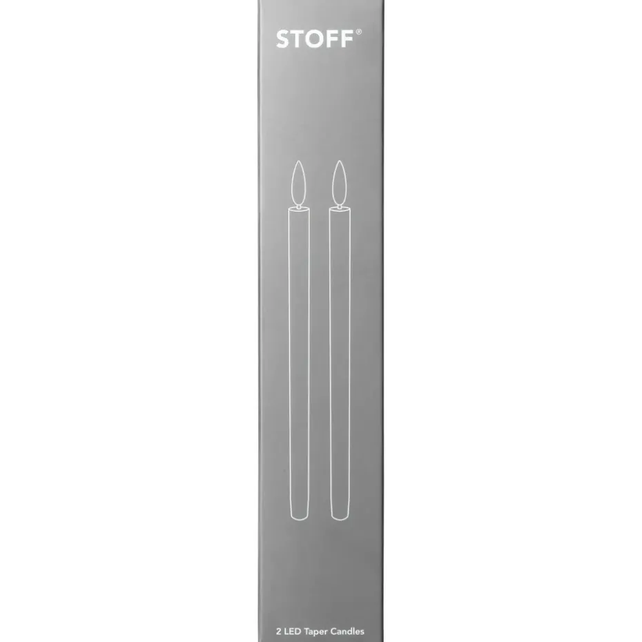 Set de 2 Velas LED STOFF Uyuni Lighting, blanco